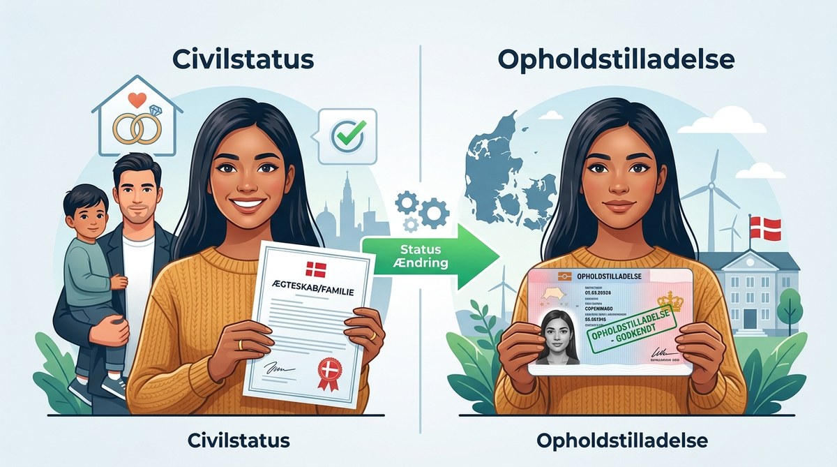 Hvordan påvirker en ændring i din civilstatus din opholdstilladelse?
